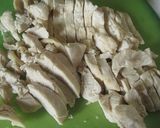 レンジ蒸し鶏胡麻ソースサラダ作り方2写真