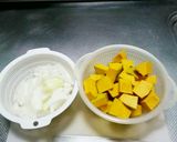 取り合いになる圧力でかぼちゃスープ作り方1写真
