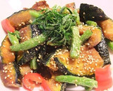 揚げかぼちゃメイプル甘酢醤油和え作り方5写真