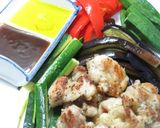 鶏肉と夏野菜のソテー☆中華風甘酢ソース作り方14写真