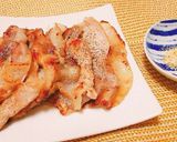お塩でいただく豚肉のカリカリ焼き♥作り方3写真