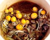 鶏キンカンとレバー、砂肝の煮物作り方4写真