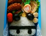 麦ワラ帽子をかぶったパンダちゃん弁当♡作り方2写真