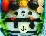 麦ワラ帽子をかぶったパンダちゃん弁当♡作り方4写真