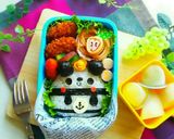 麦ワラ帽子をかぶったパンダちゃん弁当♡作り方5写真