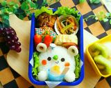 キャラ弁 かき氷を持った白くまちゃん弁当作り方5写真