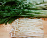簡単！水菜とえのきのポン酢の胡麻和え♪作り方1写真