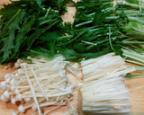 簡単！水菜とえのきのポン酢の胡麻和え♪作り方2写真