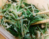 簡単！水菜とえのきのポン酢の胡麻和え♪作り方4写真