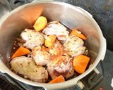 チキンとレンズ豆の赤ワイン煮込み＊圧力鍋作り方3写真