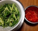 簡単タルタルドレッシングで水菜サラダ作り方2写真
