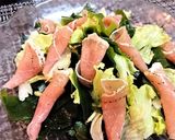 １分★ヘルシー【わかめと生ハムのサラダ】作り方6写真