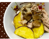 時短！さつまいも豚肉舞茸のバターしょうゆ作り方10写真