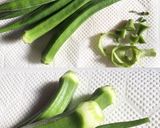 オクラの胡麻塩天ぷら作り方1写真
