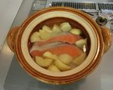 秋鮭とじゃがいもの炊き込みごはん作り方4写真