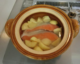 秋鮭とじゃがいもの炊き込みごはん作り方4写真