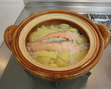 秋鮭とじゃがいもの炊き込みごはん作り方5写真