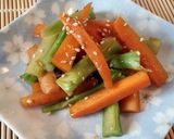 ニンジンとブロッコリーの茎のきんぴら作り方5写真