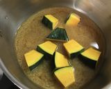 香ばしい◆かぼちゃのごま味噌煮作り方1写真