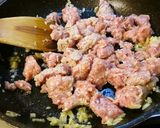 ししとう入りピリ辛ひき肉炒め。作り方2写真