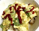 豆腐 アボカドでクリーミー卵丼作り方3写真