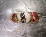 残りお肉で揚げない串カツ作り方5写真