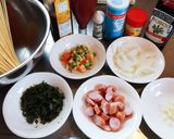 美味＆簡単！梅しそ風味のナポリタン作り方1写真
