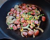 美味＆簡単！梅しそ風味のナポリタン作り方5写真