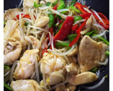 モヤシとピーマンと鶏ムネ肉の炒め作り方7写真