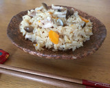 鶏としめじの炊き込みごはん作り方3写真
