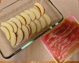 リンゴと豚バラ肉のミルフィーユ作り方1写真