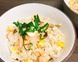 秋鮭とトウモロコシ、きのこの炊き込みご飯作り方4写真