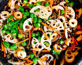 ✿シャキシャキ蓮根とひじきの煮物作り方3写真