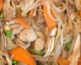 簡単な節約油不使用の鶏皮と野菜炒め作り方7写真
