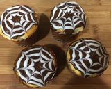 ハロウィン クモの巣カップケーキ！作り方14写真