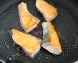 秋鮭の焼き漬け、メープルかぼす風味作り方6写真