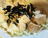豆腐とキャベツのメープルゴマドレサラダ作り方1写真