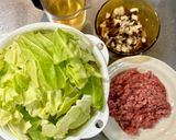 キャベツとひき肉のピリ辛あんかけ作り方1写真