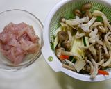 ヘルシー！鶏野菜の黒糖黒酢炒め作り方1写真
