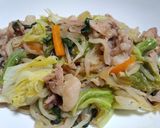 豚バラとなすと小松菜のあんかけ焼きそば作り方18写真