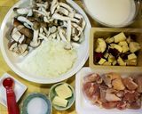 豆乳de簡単♡キノコ＆鶏肉のクリーム煮♪作り方1写真