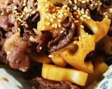 味が濃い～牛肉とれんこんの旨甘辛作り方5写真
