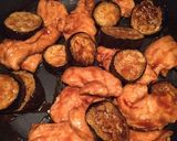 柔らか胸肉と茄子の照り焼きキャベツ丼作り方7写真