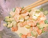 エビアボサーモン、親子赤子の冷製パスタ♪作り方5写真