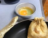 お袋卵の照り煮作り方1写真
