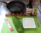 最速のゴーヤと豆腐のオイスターソース炒煮作り方1写真