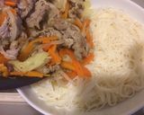 夏の余ったそうめんon野菜炒め!!作り方10写真