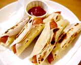餃子の皮で作るトルティーヤチーズドッグ作り方5写真