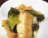 簡単 放置！チンゲン菜と厚揚げの炒め物作り方9写真