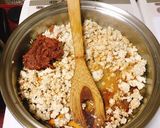 かぼちゃ そぼろ 味噌炊き込みご飯 QC作り方3写真